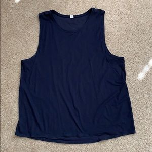 Lululemon Navy Tank with ventilation